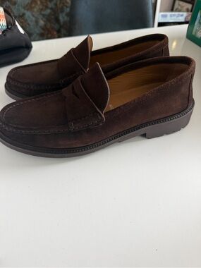 Ron White Suede Leather Penny Loafers Slip On Shoes Mens 9